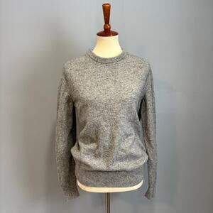 Y2K Vintage GAP Gray Heather Wool Blend Crewneck Sweater Poetcore, Size M